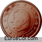 Moneda de 2 centimos de Bélgica (1a edicion)