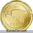 Moneda de 20 centimos de Estonia (1a edicion) Moneda de 20 centimos de Estonia (1a edicion)