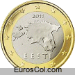 Moneda de 1 euro de Estonia (1a edicion) Moneda de 1 euro de Estonia (1a edicion)