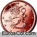 Finlandia 1 euro cent coin (1a edition)