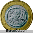 Moneda de 1 euro de Grecia (1a edicion) Moneda de 1 euro de Grecia (1a edicion)