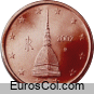 Moneda de 2 centimos de Italia (1a edicion)