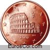 Moneda de 5 centimos 
de Italia (1a edicion)