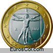 Moneda de 1 euro de Italia (1a edicion) Moneda de 1 euro de Italia (1a edicion)