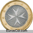 Moneda de 1 euro de Malta (1a edicion) Moneda de 1 euro de Malta (1a edicion)