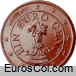 Austria 1 euro cent coin (1a edition) Austria 1 euro cent coin (1a edition)