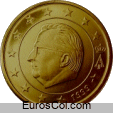 Moneda de 50 centimos de Bélgica (1a edicion)