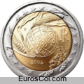 Italy conmemorative coin of 2004
