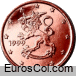 Finlandia 1 euro cent coin (1a edition) Finlandia 1 euro cent coin (1a edition)