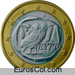 Moneda de 1 euro de Grecia (1a edicion)