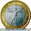 Italia 1 euro coin (1a edition)
