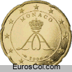 Mónaco 20 euro cents coin (2a edition)