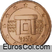 Malta 1 euro cent coin (1a edition) Malta 1 euro cent coin (1a edition)