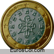 Moneda de 1 euro de Portugal (1a edicion)