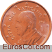 Vaticano 1 euro cent coin (4a edition)